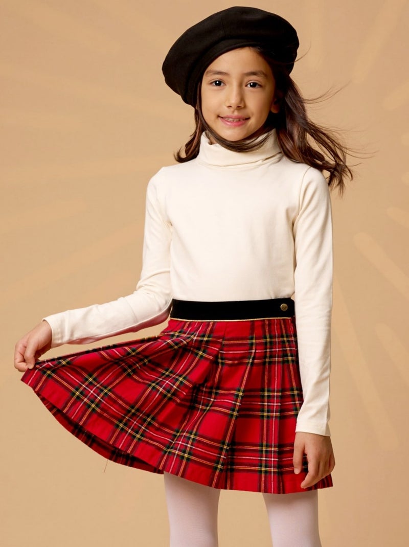 Jupe Plissée Hiver   Carreaux Tartan   LONDON - La Faute à Voltaire Rouge - Kiabi