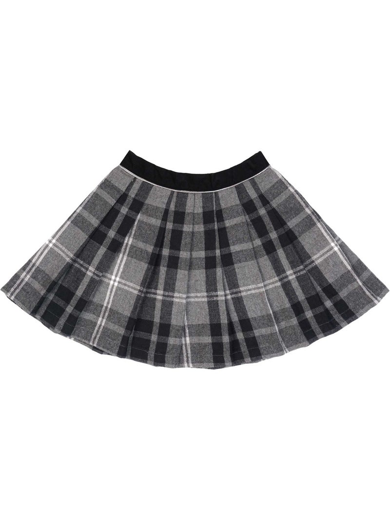 Jupe Plissée Hiver   Laine Carreaux Tartan   LONDON - La Faute à Voltaire Gris - Kiabi