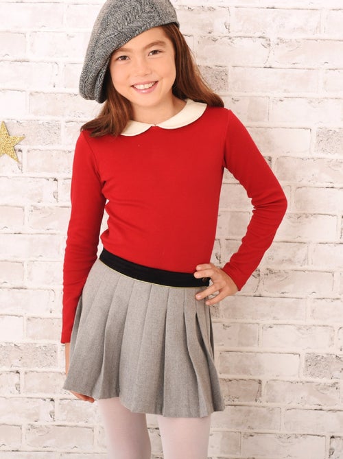 Jupe Plissée Hiver   Laine    LONDON - La Faute à Voltaire - Kiabi