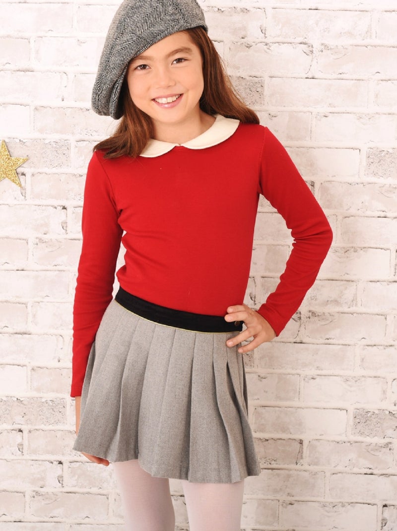 Jupe Plissée Hiver   Laine    LONDON - La Faute à Voltaire Gris clair - Kiabi