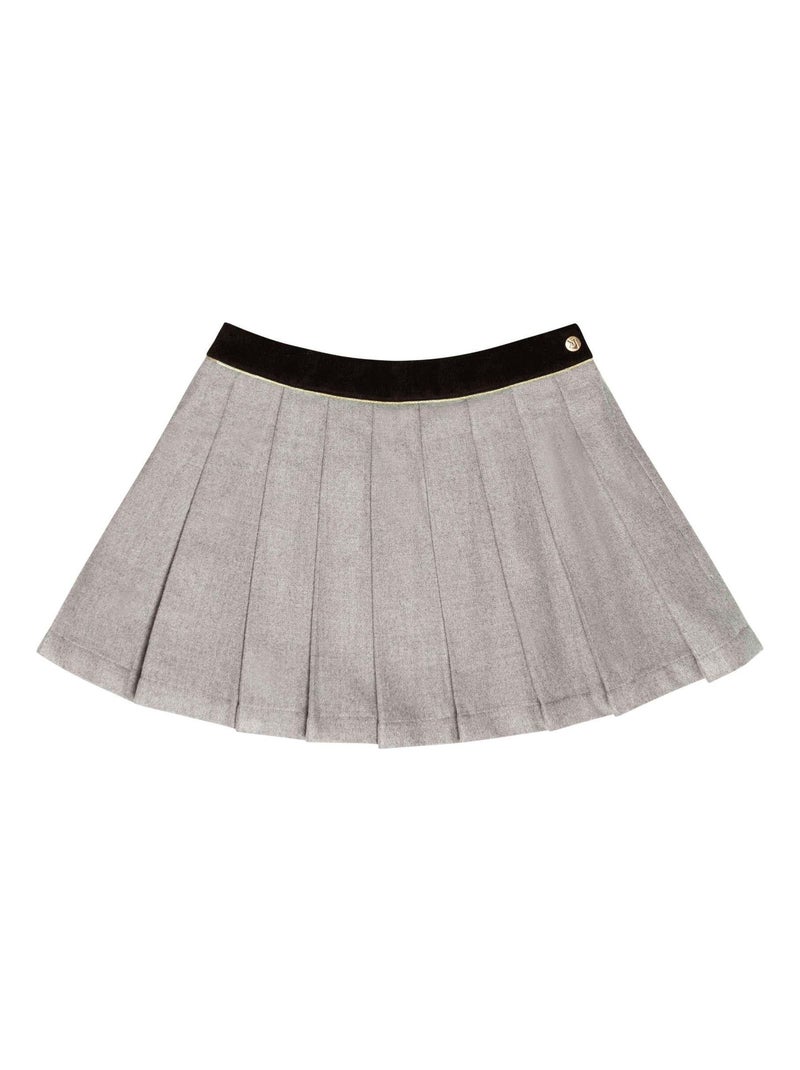 Jupe Plissée Hiver   Laine    LONDON - La Faute à Voltaire Gris clair - Kiabi