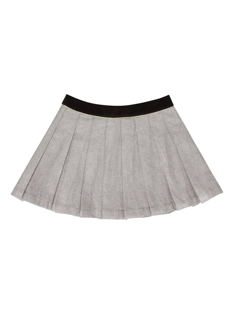 Jupe Plissée Hiver   Laine    LONDON - La Faute à Voltaire Gris clair - Kiabi