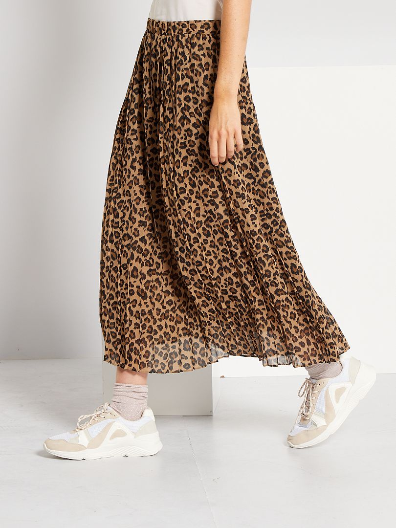jupe longue leopard