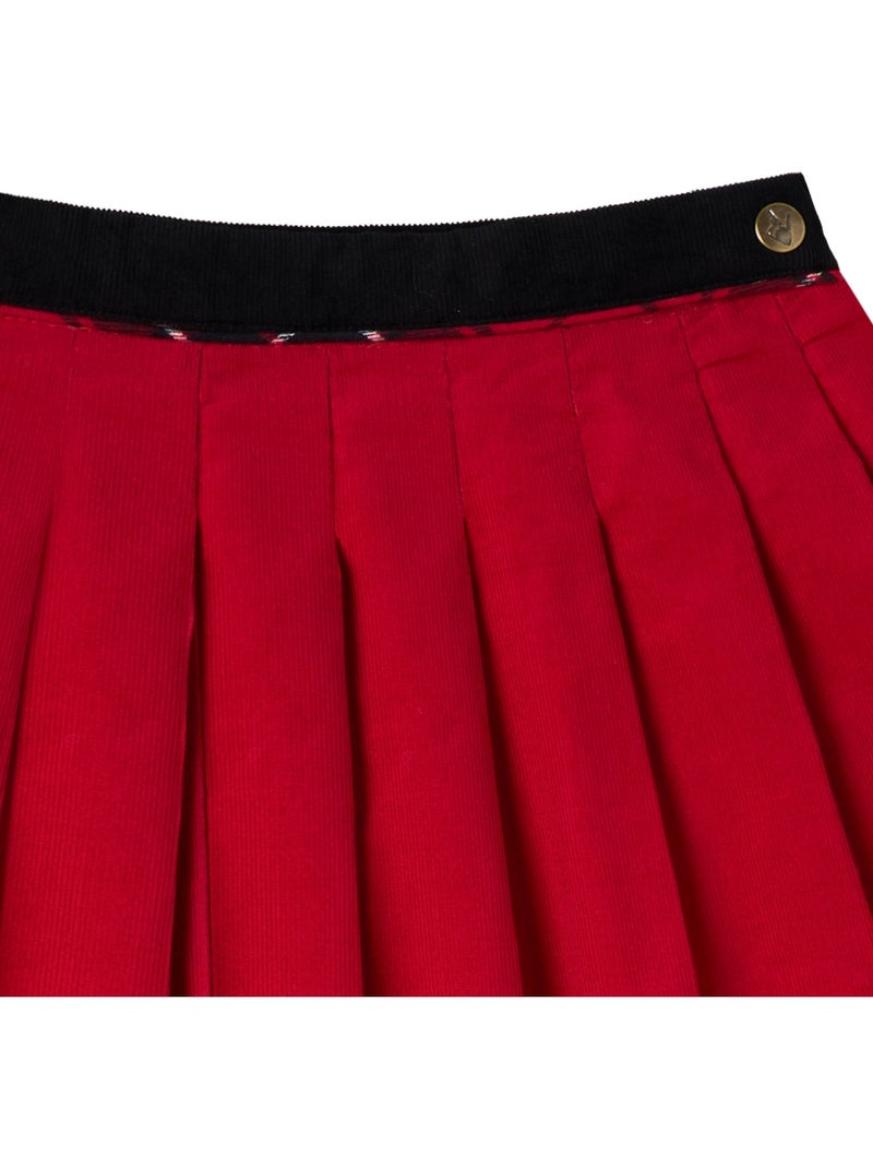 Jupe Plissée Noël   Velours   LONDON - La Faute à Voltaire Rouge - Kiabi
