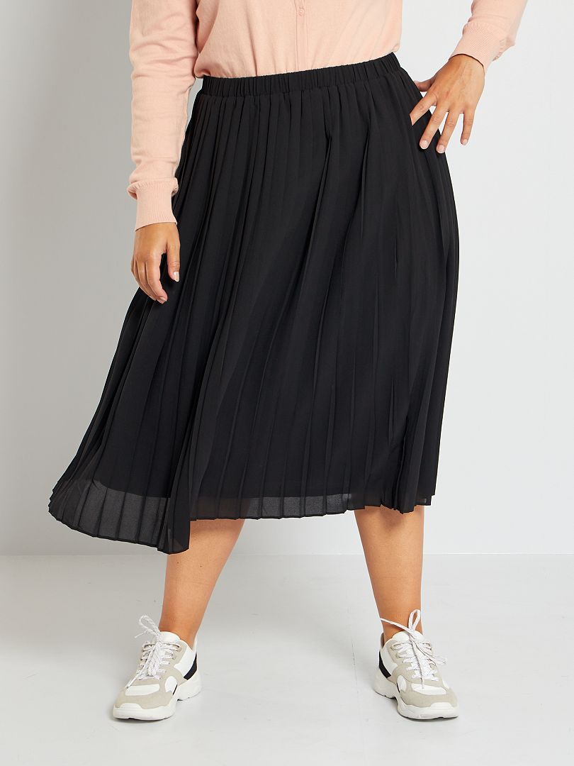 Femme Vêtements Jupes Jupes longues Jupe plissée à taille haute Kolor en coloris Noir 