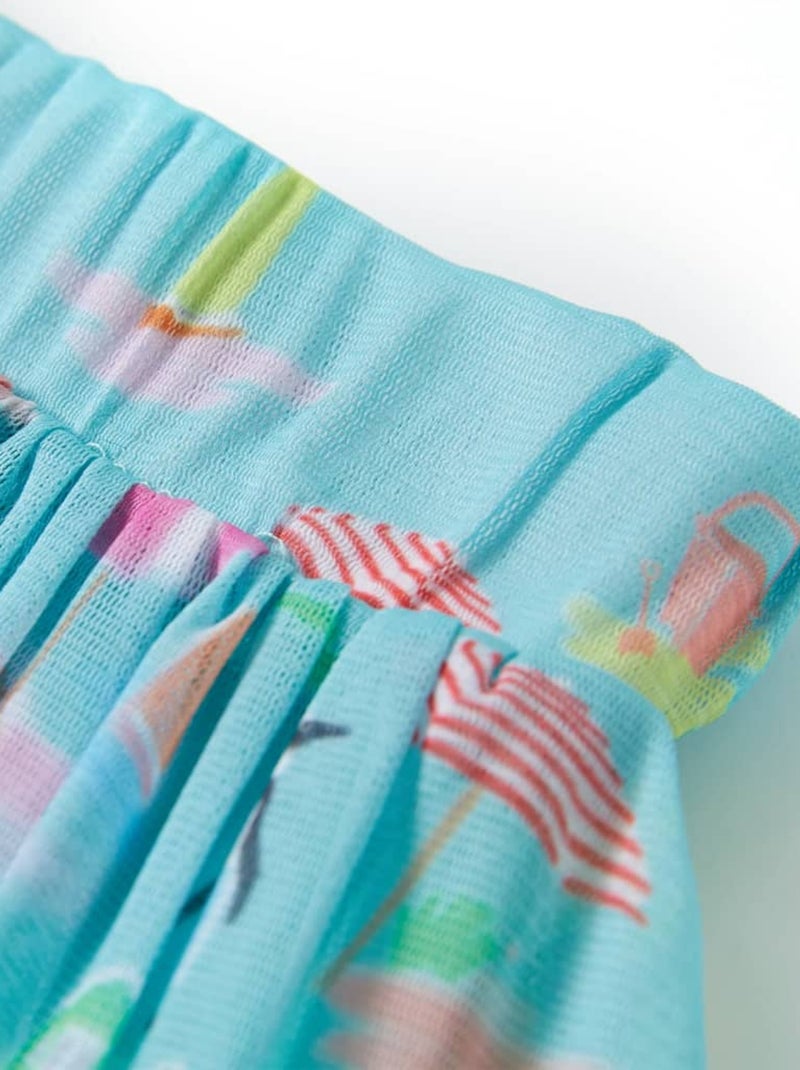 Jupe Plissée Pour Enfant Tissu - VidaXL Bleu - Kiabi