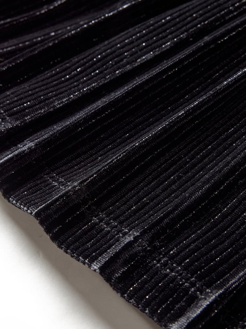 Jupe Plissée Pour Enfant Tissu - VidaXL Noir - Kiabi