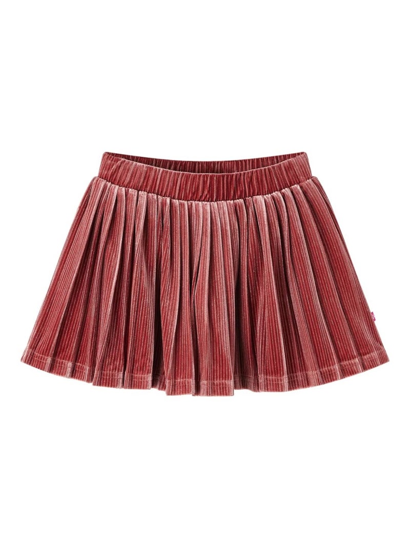 Jupe Plissée Pour Enfant Velours - VidaXL Rose - Kiabi