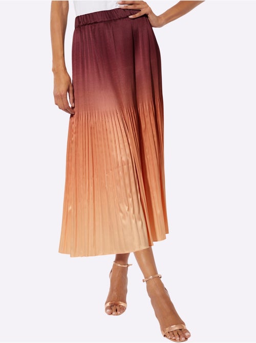 Jupe Plissée Satin Mat élégant - Taille Courte - helline - Kiabi
