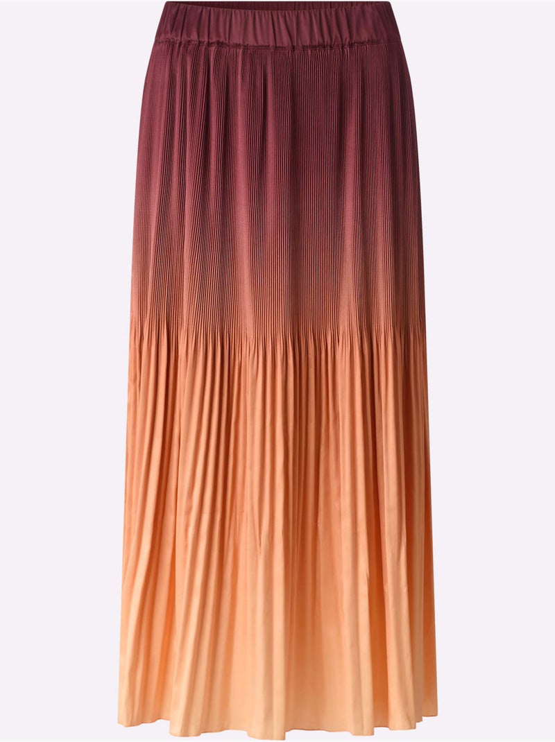 Jupe Plissée Satin Mat élégant - Taille Courte - Helline Bordeaux - Kiabi