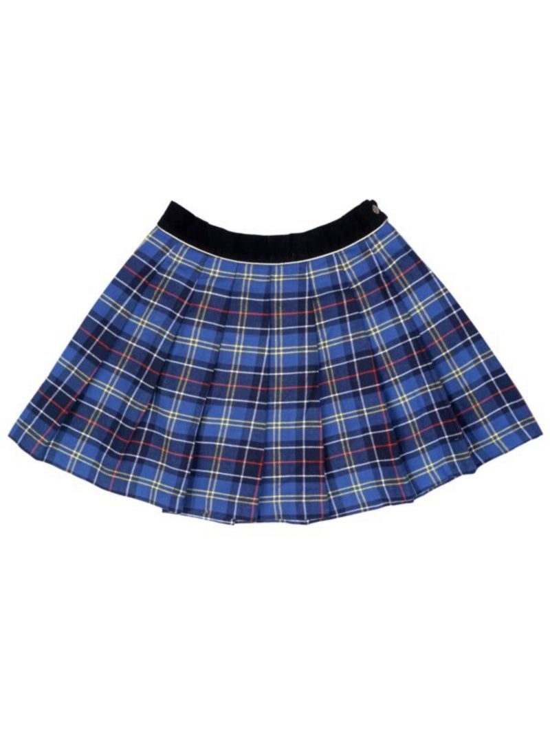 Jupe Plissée  Tartan   LONDON - La Faute à Voltaire Bleu Jaune Gris - Kiabi