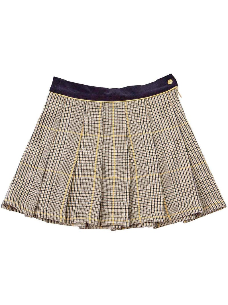 Jupe Plissée  Tartan    LONDON - La Faute à Voltaire Marron - Kiabi