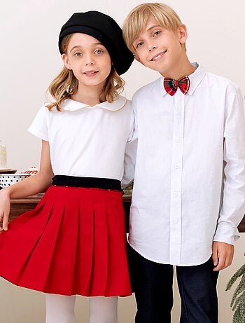 Jupe Plissée Velours Spéciale Noël LONDON - La Faute à Voltaire