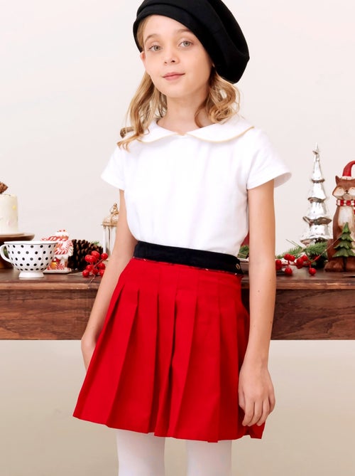 Jupe Plissée Velours    Spéciale Noël  LONDON - La Faute à Voltaire - Kiabi