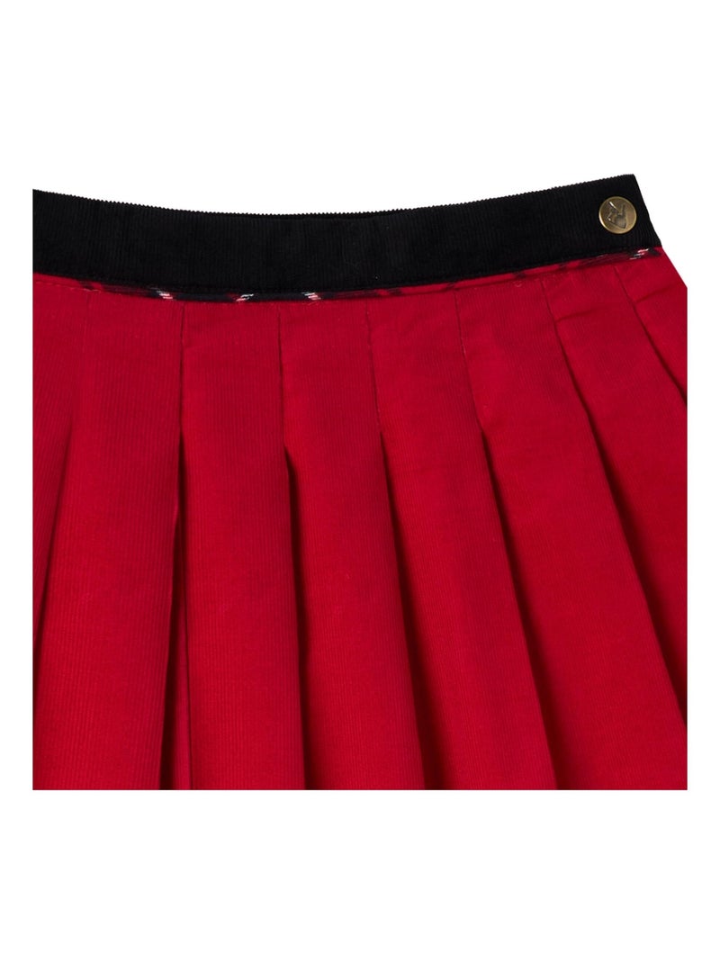 Jupe Plissée Velours    Spéciale Noël  LONDON - La Faute à Voltaire Rouge - Kiabi