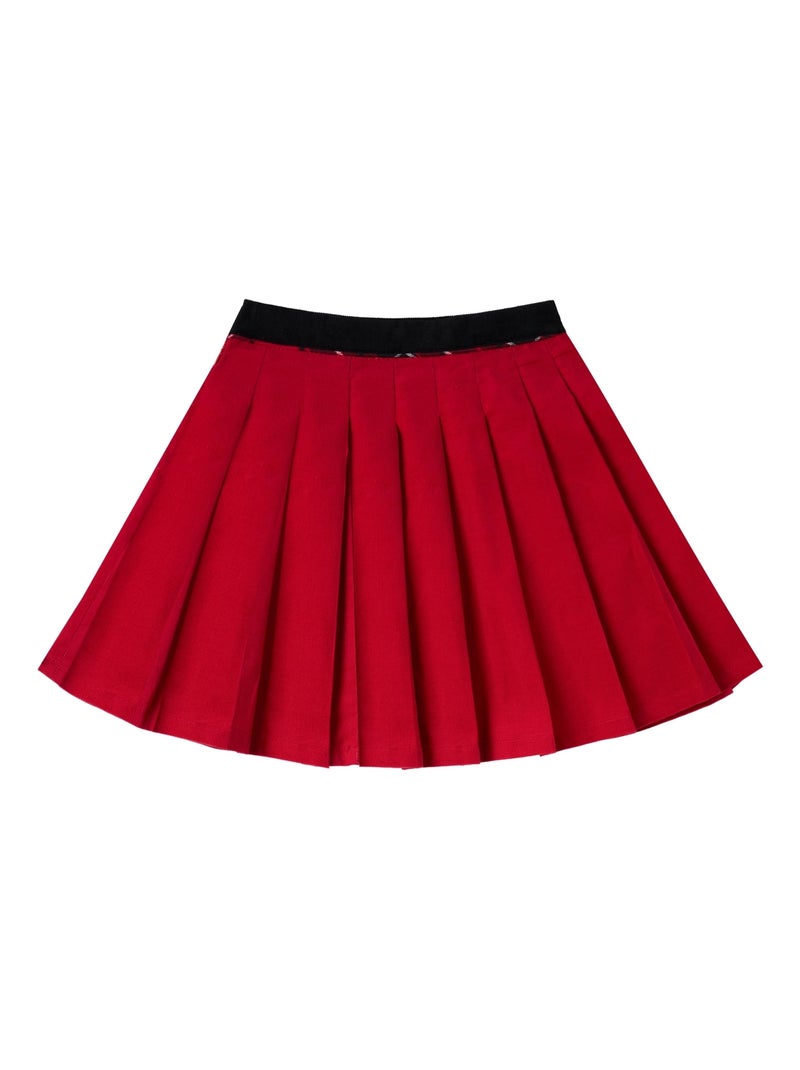 Jupe Plissée Velours    Spéciale Noël  LONDON - La Faute à Voltaire Rouge - Kiabi