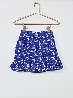 Jupe portefeuille fleurie - Kiabi