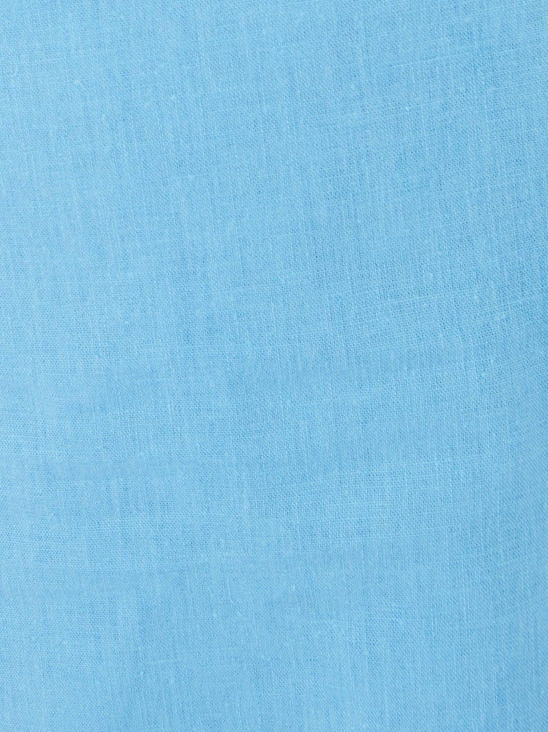 Jupe portefeuille mélange lin Climatyl - Damart Bleu - Kiabi