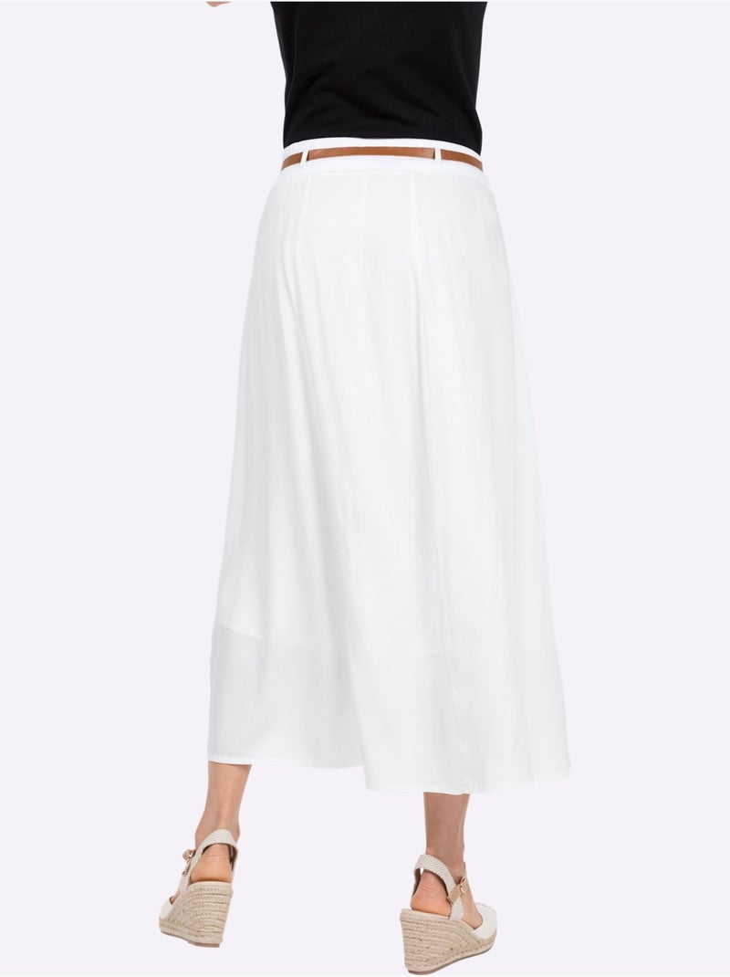 Jupe Pure Viscose - Taille Standard - Witt Ecru - Kiabi