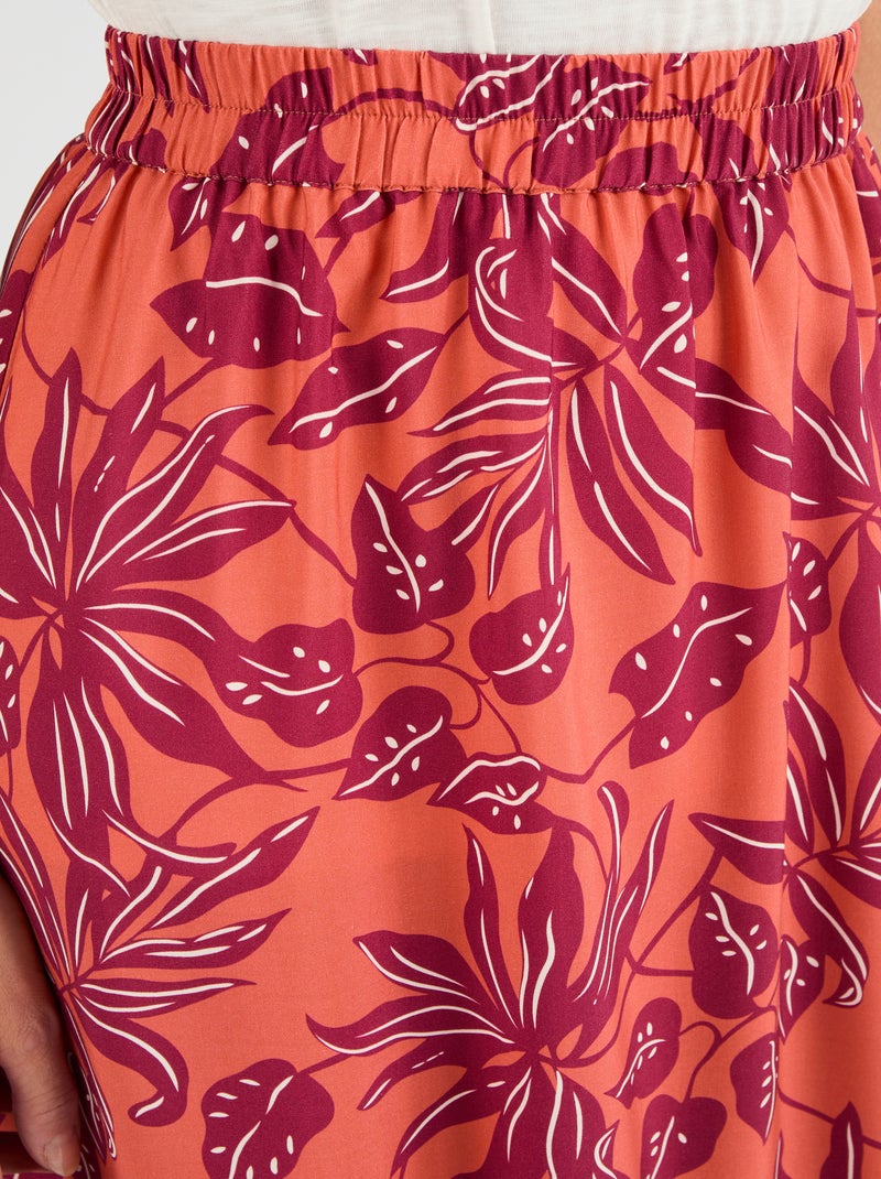 Jupe pure viscose Climatyl - Damart Orange - Kiabi