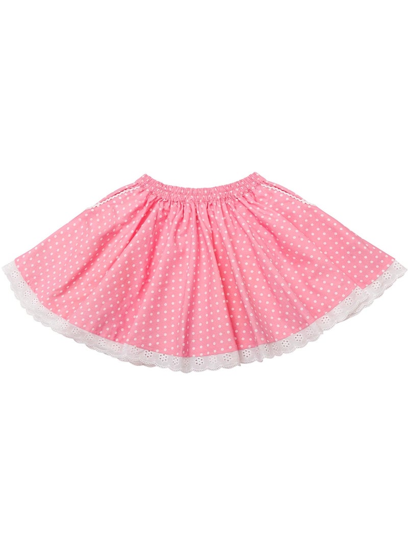 Jupe Qui Tourne   à Pois   CANCAN - La Faute à Voltaire Rose - Kiabi