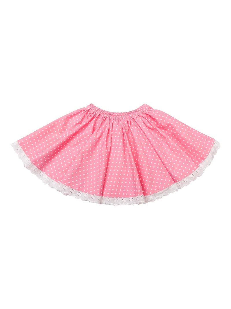 Jupe Qui Tourne   à Pois   CANCAN - La Faute à Voltaire Rose - Kiabi