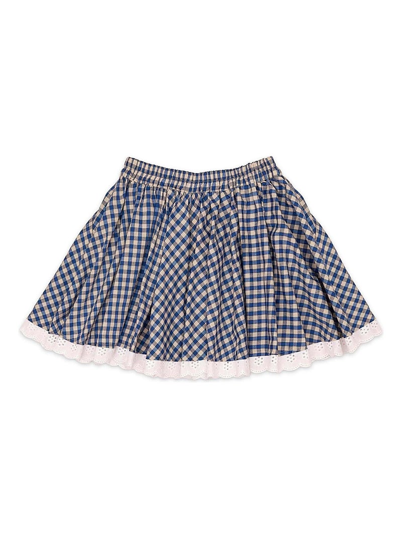Jupe qui Tourne   Carreaux Vichy    CANCAN - La Faute à Voltaire Bleu Blanc - Kiabi