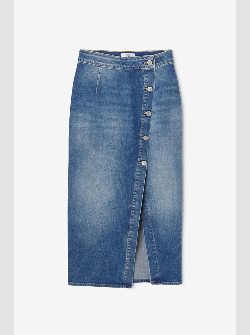 Jupe RAPHA droite en jeans 'Le Temps Des Cerises' Bleu - Kiabi