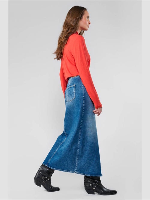 Jupe RAPHI droite en jeans 'Le Temps Des Cerises' - Kiabi