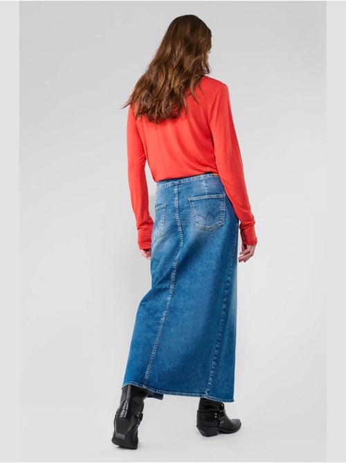Jupe RAPHI droite en jeans 'Le Temps Des Cerises' - Kiabi