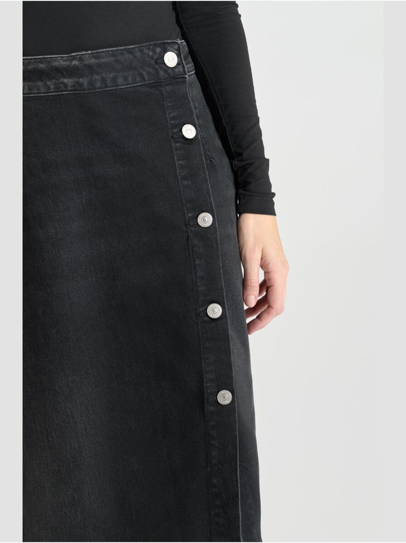 Jupe RAPHI droite en jeans 'Le Temps Des Cerises' Noir - Kiabi