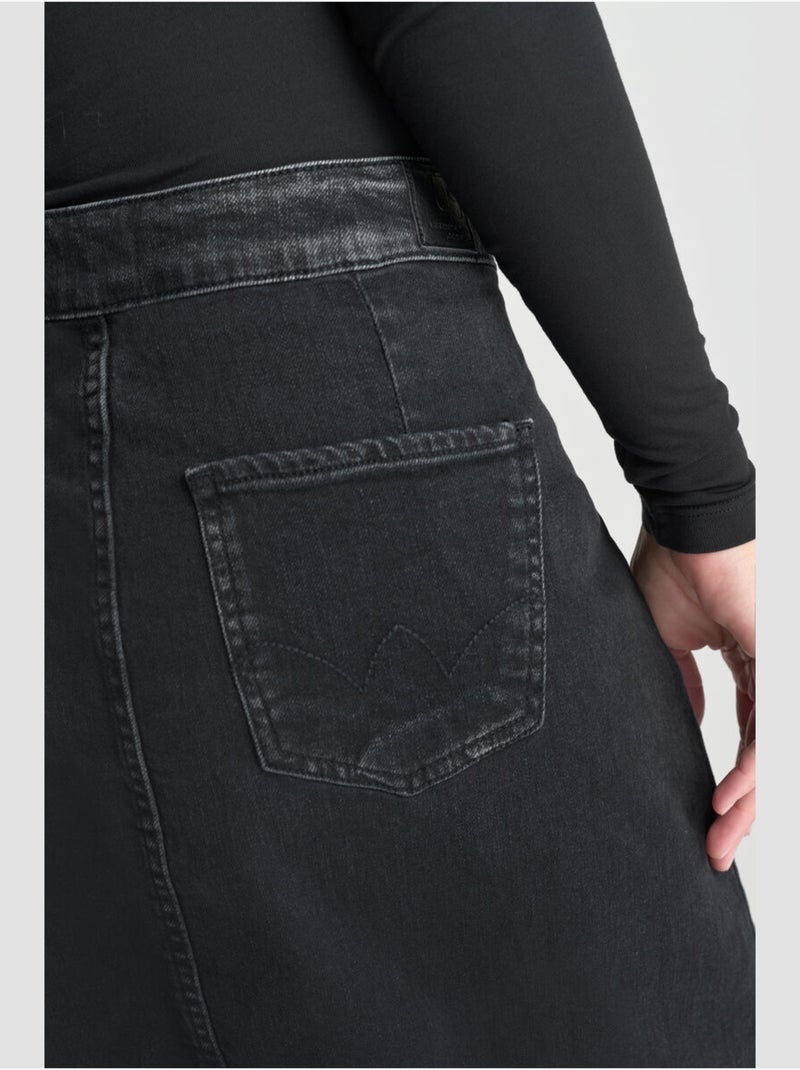 Jupe RAPHI droite en jeans 'Le Temps Des Cerises' Noir - Kiabi