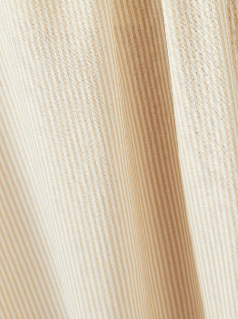 Jupe rayée mélange lin - Damart Beige - Kiabi