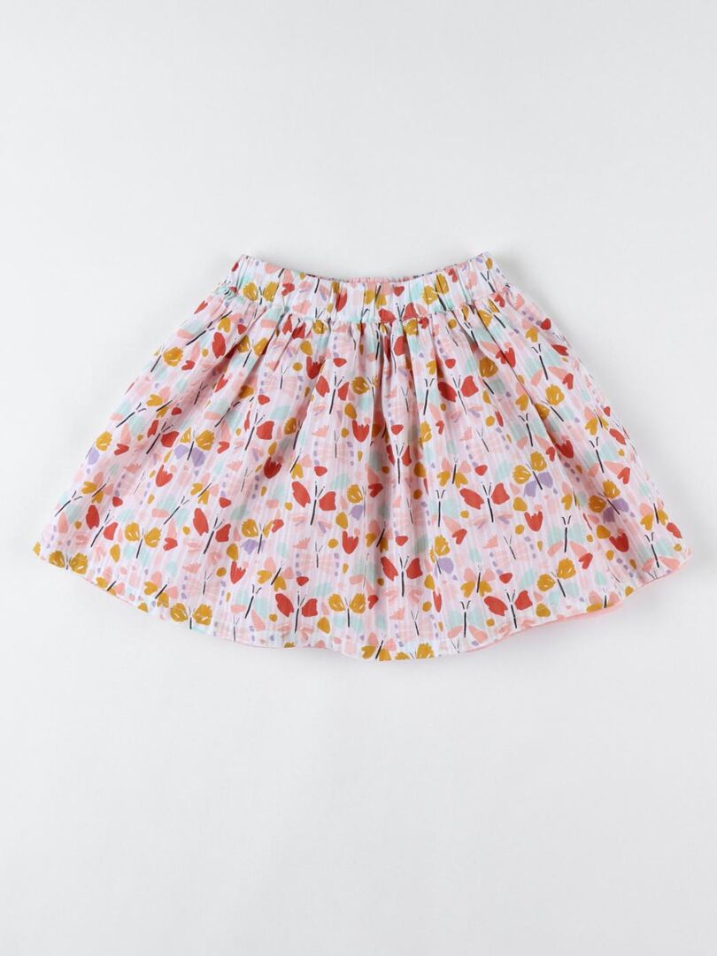 JUPE REVERSIBLE VELOURS EMERAUDE - Petit Martin - Vêtements pour enfants fabriqués en France
