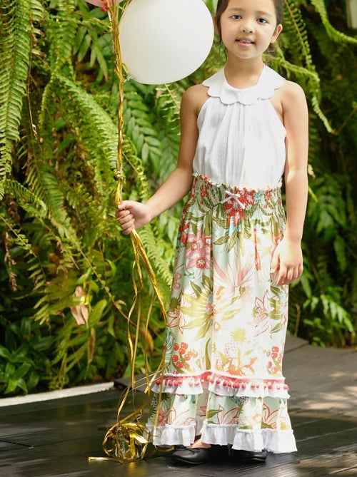 Jupe/ Robe Longue Été  2-en-1 pour   Fleurs Hawaï   IBIZA - La Faute à Voltaire - Kiabi
