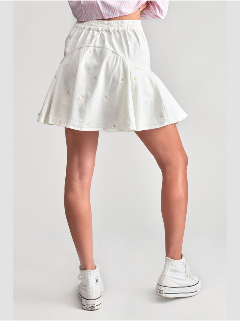 Jupe SHELAGI evasée, patineuse 'Le Temps Des Cerises' Blanc - Kiabi