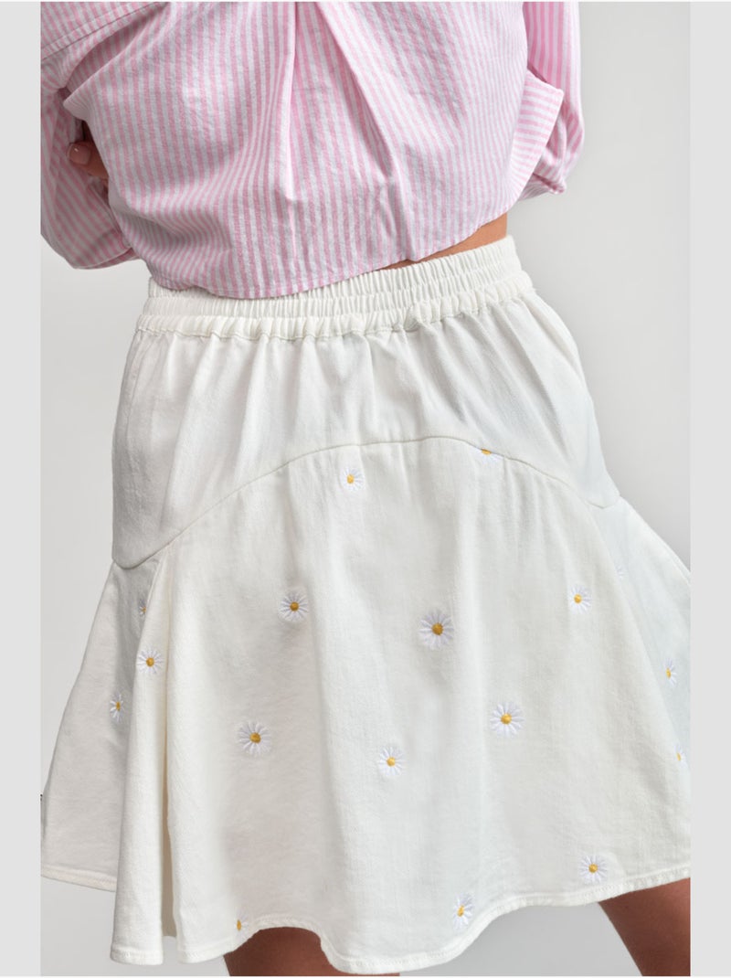 Jupe SHELAGI evasée, patineuse 'Le Temps Des Cerises' Blanc - Kiabi