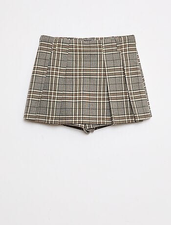Jupe-short à carreaux