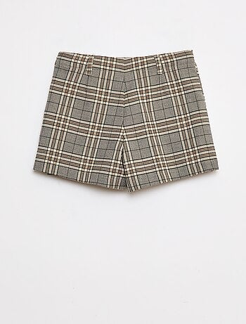 Jupe-short à carreaux