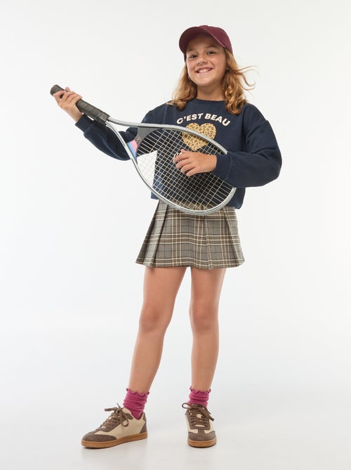 Jupe-short à carreaux - Kiabi