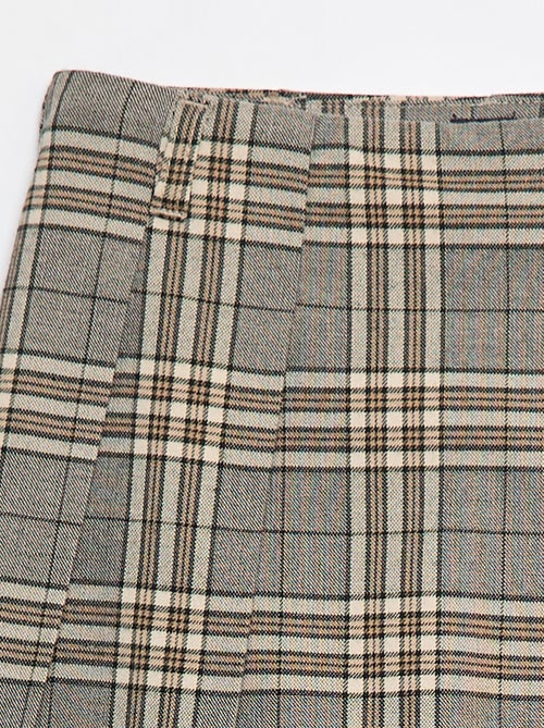 Jupe-short à carreaux - Kiabi