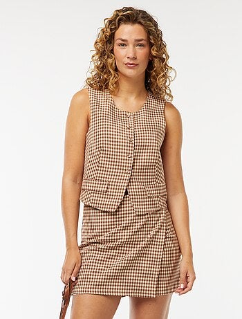 Jupe short à carreaux vichy