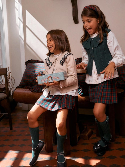 Jupe-short à carreaux You&Me - Kiabi