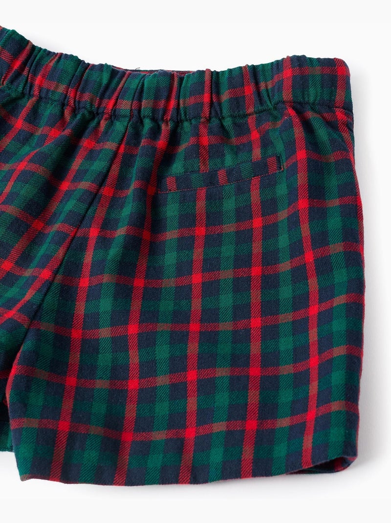 Jupe-short à carreaux You&Me Vert foncé - Kiabi