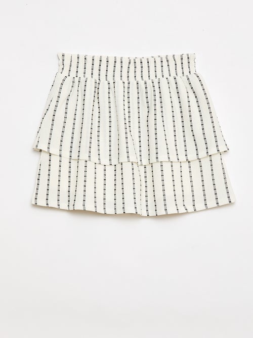 Jupe short à fines rayures verticales - Kiabi