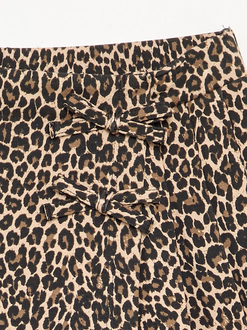 Jupe short à motif Beige - Kiabi