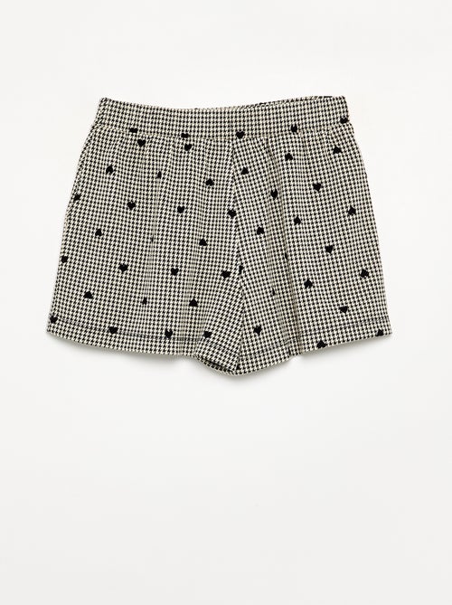 Jupe short à motif - Kiabi