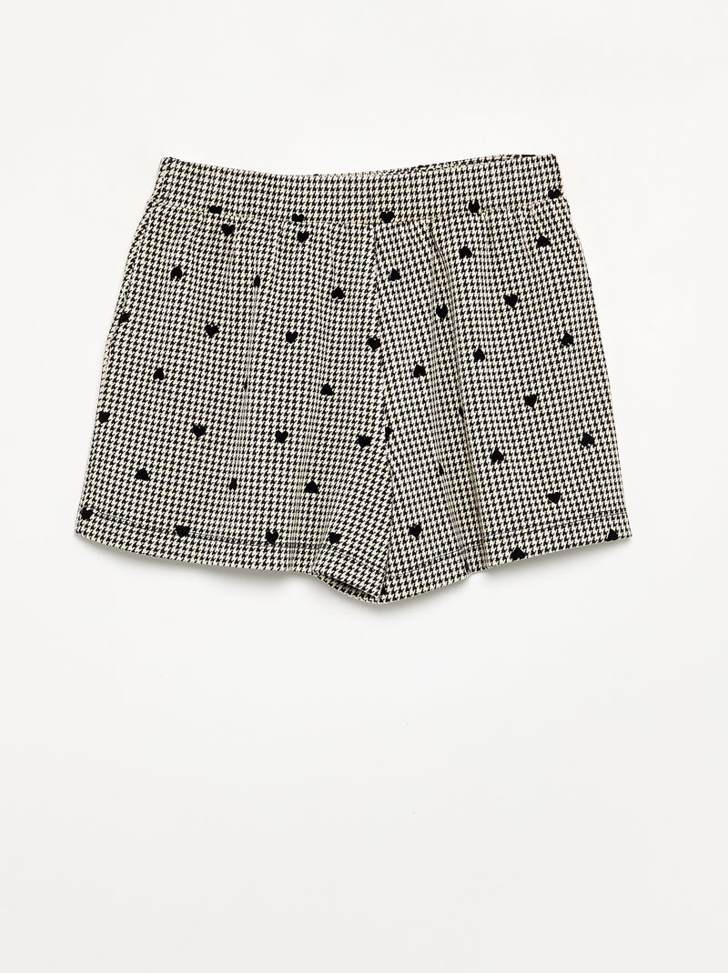 Jupe short à motif Gris - Kiabi