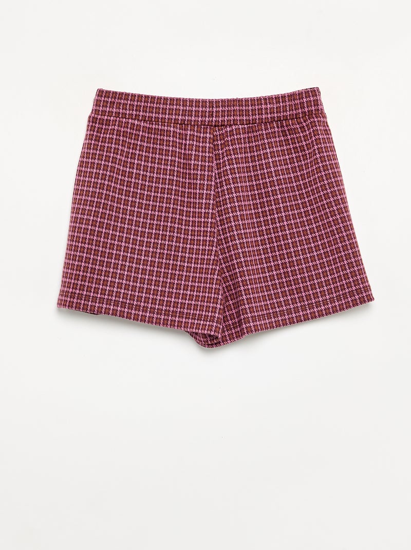Jupe short à motif Rose - Kiabi
