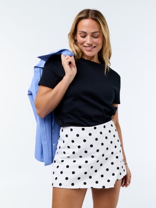 Jupe short à pois
